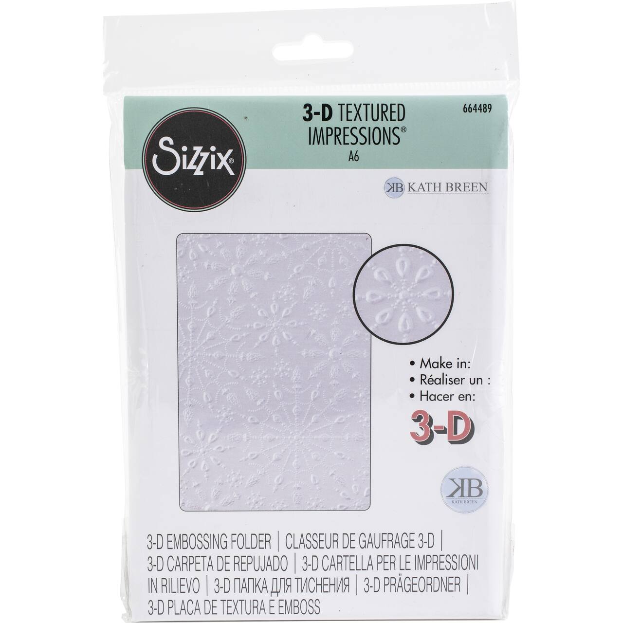 Sizzix&#xAE; 3-D Textured Impressions&#x2122; Jeweled Snowflakes Embossing Folder by Kath Breen